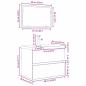 Preview: Badezimmermöbel Set 3 pcs Eiche handwerklich 60 x 38.5 x 45 cm