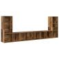 Preview: TV-Schränk mit Regal mit Speicher 4 pcs Altes Holz 37 x 35 x 107,5 cm
