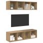 Preview: TV-Schrank-Set 2 pcs Eiche handwerklich 37 x 37 x 142,5 cm