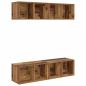 Preview: Wand TV Schrank 4 pcs Altholz 37 x 37 x 72 cm Holzwerkstoff