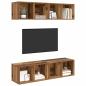 Preview: Wand TV Schrank 4 pcs Altholz 37 x 37 x 72 cm Holzwerkstoff
