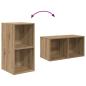 Preview: Wand TV Schrank 4 pcs Eiche handwerklich 37 x 37 x 72 cm