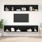Preview: ARDEBO.de - Wand TV Schrank 4 pcs Schwarze Eiche 37 x 37 x 107,5 cm