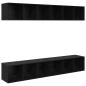 Preview: Wand TV Schrank 4 pcs Schwarze Eiche 37 x 37 x 107,5 cm