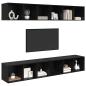 Preview: Wand TV Schrank 4 pcs Schwarze Eiche 37 x 37 x 107,5 cm