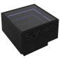Preview: Badschrank Schwarze Eiche 40 x 40 x 30 cm Engineered Wood, Glas