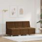 Preview: ARDEBO.de - Sofa Stuhl mit Kissen 3 pcs Braun 55 cm Faux Wildleder