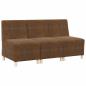 Preview: Sofa Stuhl mit Kissen 3 pcs Braun 55 cm Faux Wildleder