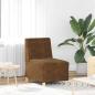 Preview: Sofa Stuhl mit Kissen 3 pcs Braun 55 cm Faux Wildleder