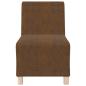 Preview: Sofa Stuhl mit Kissen 3 pcs Braun 55 cm Faux Wildleder