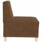 Preview: Sofa Stuhl mit Kissen 3 pcs Braun 55 cm Faux Wildleder