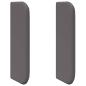 Preview: Kopfteil Ohren 2 pcs Grau 40 x 16 x 5 cm Kunstleder