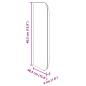 Preview: Kopfteil Ohren 2 pcs Grau 40 x 16 x 5 cm Kunstleder