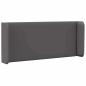 Preview: Kopfteil Ohren 2 pcs Grau 40 x 16 x 5 cm Kunstleder
