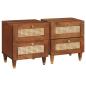 Preview: ARDEBO.de - Nachttische mit Schubladen 2 pcs 40 x 33.5 x 46 cm