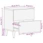 Preview: Nachttische mit Schubladen 2 pcs 40 x 33.5 x 46 cm