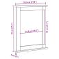 Preview: Spiegel VIGO Antik Weiß 55,5 x 5 x 70 cm Massivholz Kiefer