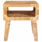 Preview: Beistelltische mit Regal 40 x 32 x 46 cm massives Mangoholz
