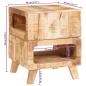 Preview: Beistelltische Braun 40 x 40 x 49 cm massives Mangoholz