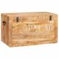Preview: ARDEBO.de - Aufbewahrungsbox Braun 70 x 35 x 40 cm massives Mangoholz