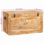 Preview: Aufbewahrungsbox Braun 70 x 35 x 40 cm massives Mangoholz