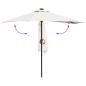 Preview: Gartenparasol Sandfarbe 294 x 150 x 223 cm Stoff