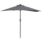 Preview: Gartenparasol Anthrazit 294 x 150 x 223 cm Stoff