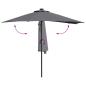 Preview: Gartenparasol Anthrazit 294 x 150 x 223 cm Stoff