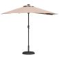 Preview: Gartenparasol Taupe 294 x 150 x 223 cm Stoff