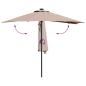 Preview: Gartenparasol Taupe 294 x 150 x 223 cm Stoff