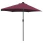 Preview: Gartenparasol Bordeauxrot 294 x 150 x 223 cm Stoff