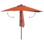Preview: Gartenparasol Terrakotta 294 x 150 x 223 cm Stoff