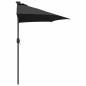 Preview: Gartenparasol Schwarz 294 x 150 x 223 cm Stoff