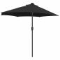 Preview: Gartenparasol Schwarz 294 x 150 x 223 cm Stoff
