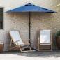 Preview: ARDEBO.de - Gartenparasol Blau 294 x 150 x 223 cm Stoff