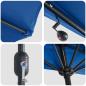 Preview: Gartenparasol Blau 294 x 150 x 223 cm Stoff