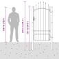 Preview: Gartentor mit Schloss Grau 200 x 100 cm 100 x 200 cm Stahl