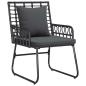 Preview: Garten Essgruppe 3 pcs Schwarz, Anthrazit 35 x 35 x 45 cm
