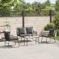 Preview: Garten Essgruppe 3 pcs Schwarz, Anthrazit 113 x 69 x 83 cm