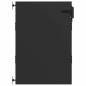 Preview: Gartentor Schwarz 105 x 125 cm Pulverbeschichteter Stahl