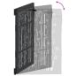 Preview: Gartentor Schwarz 105 x 125 cm Pulverbeschichteter Stahl