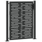 Preview: Gartentor Schwarz 105 x 150 cm Pulverbeschichteter Stahl