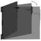 Preview: Gartentor Schwarz 105 x 100 cm Pulverbeschichteter Stahl