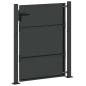 Preview: Gartentor Schwarz 105 x 125 cm Pulverbeschichteter Stahl
