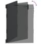 Preview: Gartentor Schwarz 105 x 125 cm Pulverbeschichteter Stahl