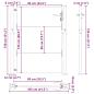 Preview: Gartentor Schwarz 105 x 125 cm Pulverbeschichteter Stahl