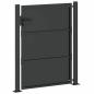 Preview: Gartentor Schwarz 100 x 125 cm Pulverbeschichteter Stahl