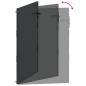 Preview: Gartentor Schwarz 100 x 125 cm Pulverbeschichteter Stahl