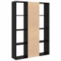 Preview: Raumteiler Schwarze Eiche 100 x 24 x 140 cm Holzwerkstoff