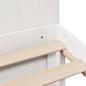 Preview: Massivholzbett mit Regal ohne Matratze Weiß 120x190 cm Kiefer